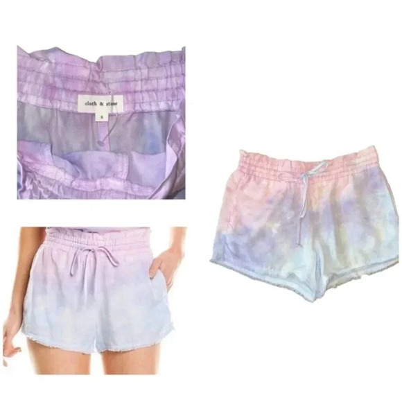 Cloth & Stone Tie dye Drawstring Shorts | Small - Picture 1 of 6